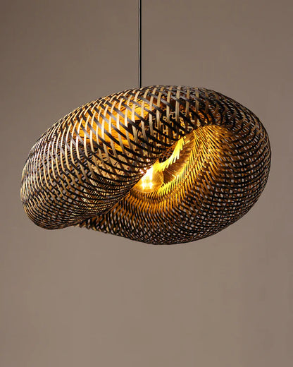 Natural Bamboo Hanging Light for Study Room and Living Room