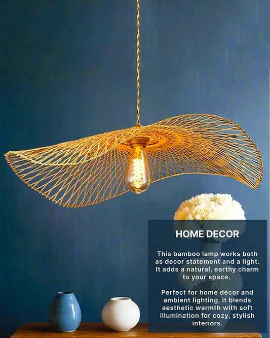 Handmade Bamboo Ceiling Lamp for Living Room Decoration