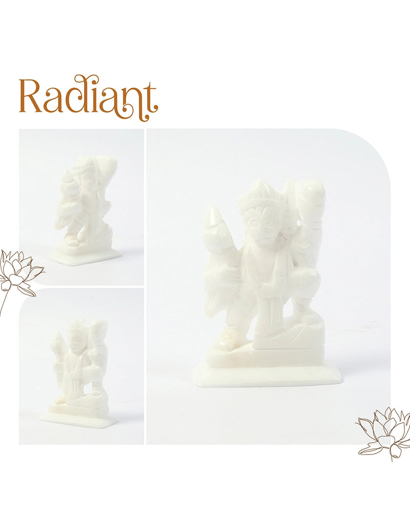 Marble Hanuman Ji Murti for Daily Pooja and Mandir Decoration