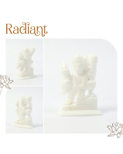 Marble Hanuman Ji Murti for Daily Pooja and Mandir Decoration