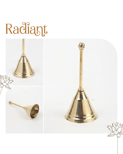 Brass Pooja Bell (Ghanti) for Mandir & Daily Worship Rituals