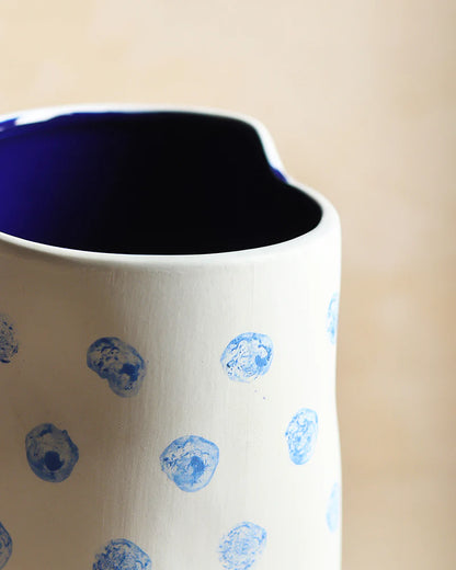 Compact Ceramic Flower Vase for Side Table Decor