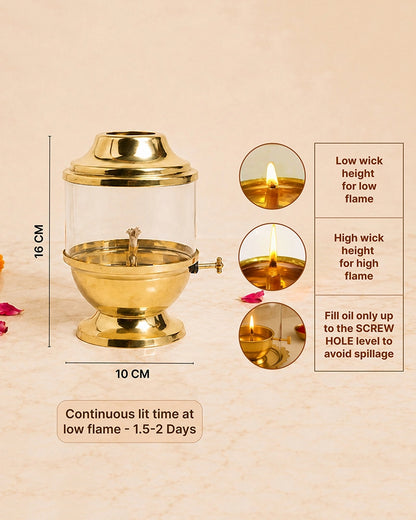 Traditional Akhand Diya for Pooja Room and Mandir Use 250ml