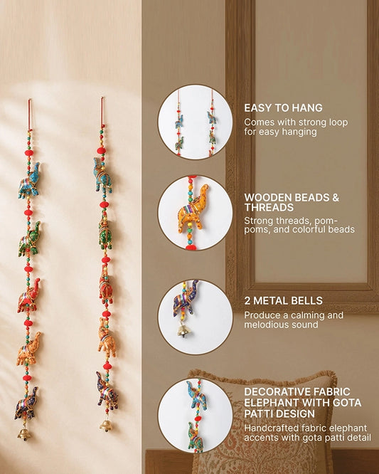 Handcrafted Rajasthani Wall Hanging with Colorful Beads for Home Decoration