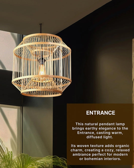 Decorative Bamboo Ceiling Lamp for Home Decor and Hall