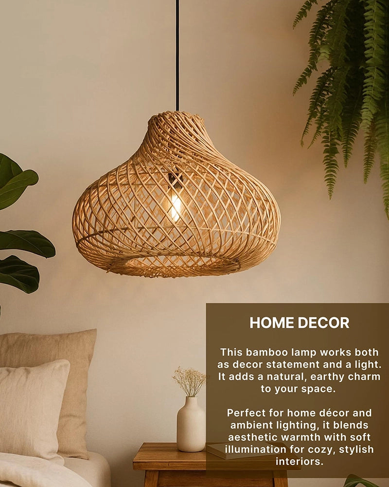 Stylish Rattan Hanging Light for Study Room and Living Room