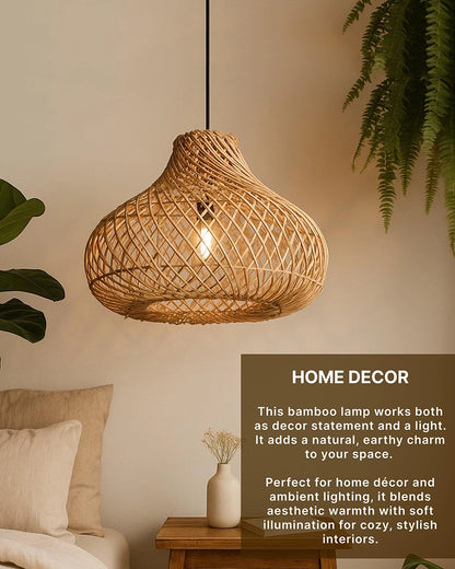 Stylish Rattan Hanging Light for Study Room and Living Room