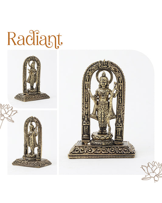 Pure Brass Ram Lala Idol for Home Pooja and Temple Decoration
