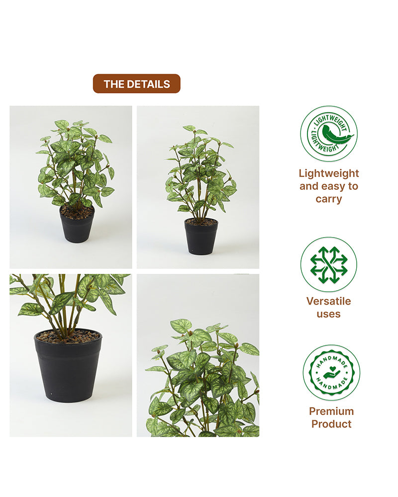 Lifelike Artificial Green Plant with Pot for Living Room and Table Decor