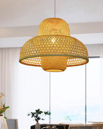 Minimalist Bamboo Hanging Lamp for Balcony and Patio