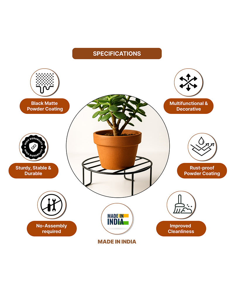 Plant Pot Stand | Metal Plant Holder Stand | Garden Pot Stands for Indoor and Outdoor Use
