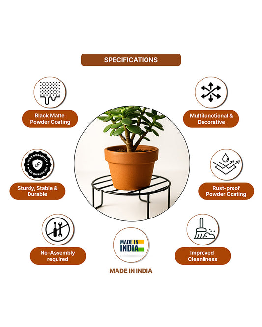 Plant Pot Stand | Metal Plant Holder Stand | Garden Pot Stands for Indoor and Outdoor Use