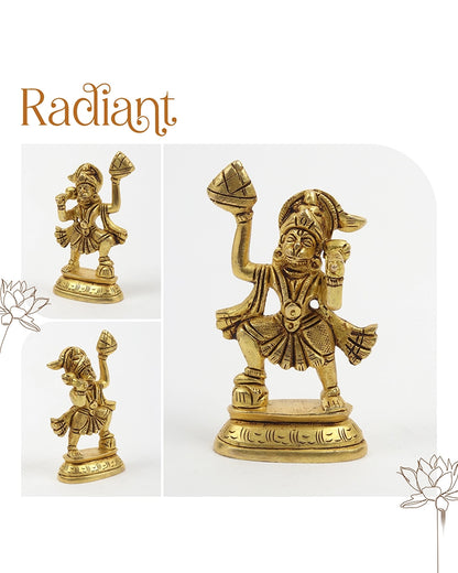 Brass Hanuman Ji Idol for Pooja Items, Home Decoration & Hanuman Jayanti Gifting