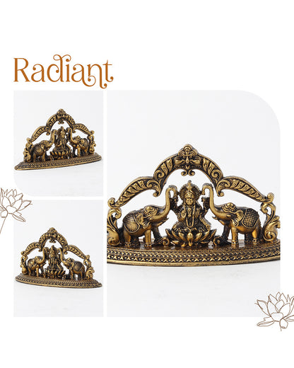 Decorative Laxmi Ji Brass Figurine for Pooja Room and Home Worship