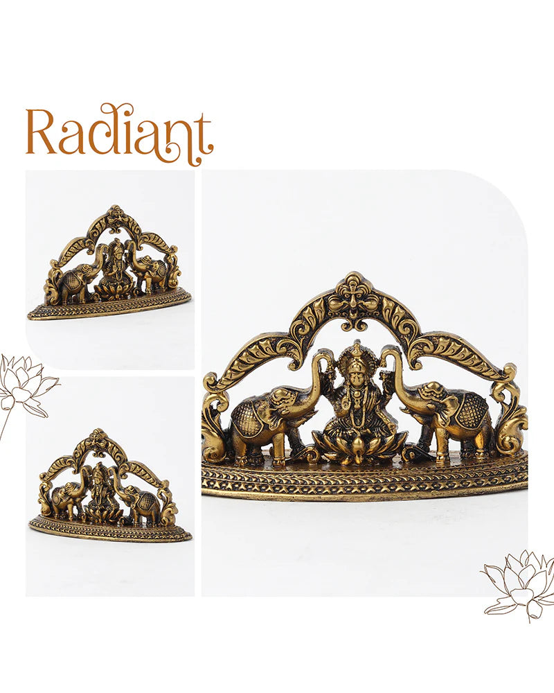 Decorative Laxmi Ji Brass Figurine for Pooja Room and Home Worship