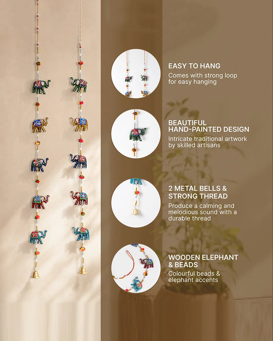 Multicolor Handcrafted Wind Chime for Room Decoration