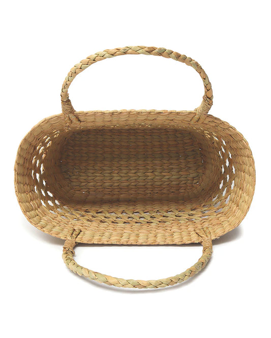 Handcrafted Seagrass Market Basket - Jali Shopping Bag