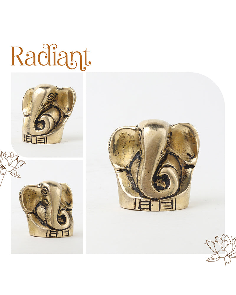 Pure Brass Ganesha Idol for Home Temple and Spiritual Decor