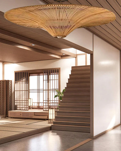 Handmade Bamboo Pendant Light for Balcony and Patio