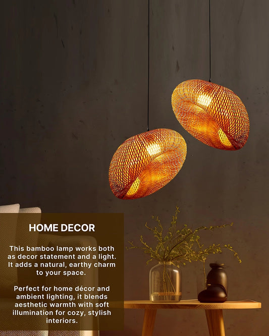 Artistic Bamboo Ceiling Light for Home and Balcony