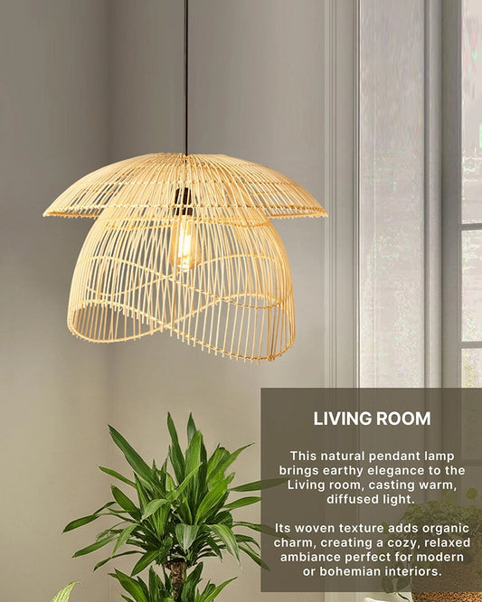 Artistic Bamboo Ceiling Light for Hall and Living Area