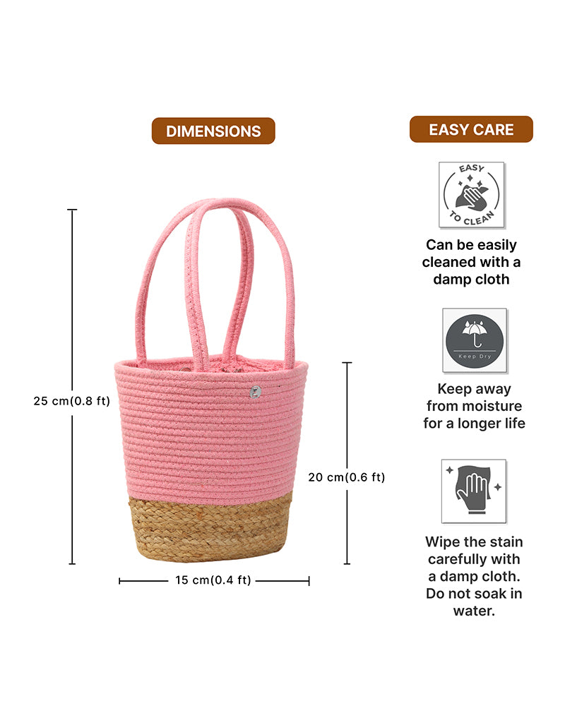 Jute Shopping Bag for Women and Everyday Grocery Use