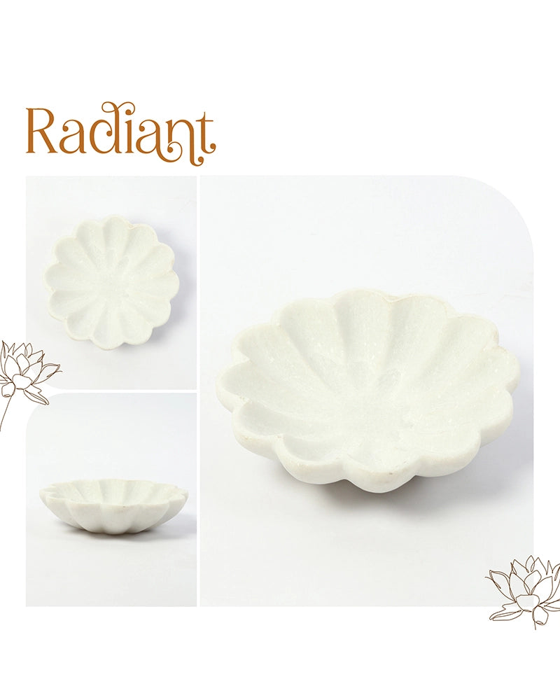 Elegant Marble Urli Bowl for Home Decor, Pooja Room, and Mandir Display