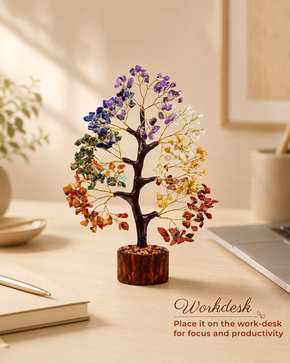 7 Chakra Gemstone Crystal Tree for Living Room
