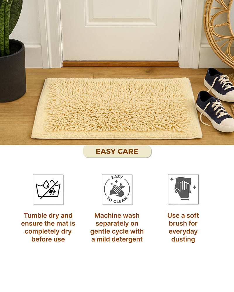 Elegant Cotton Bath Mat for Bathroom Door and Modern Home Decor