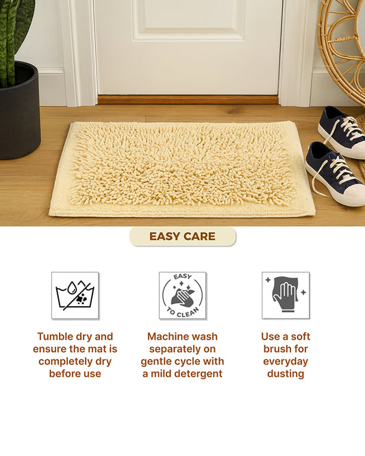 Elegant Cotton Bath Mat for Bathroom Door and Modern Home Decor