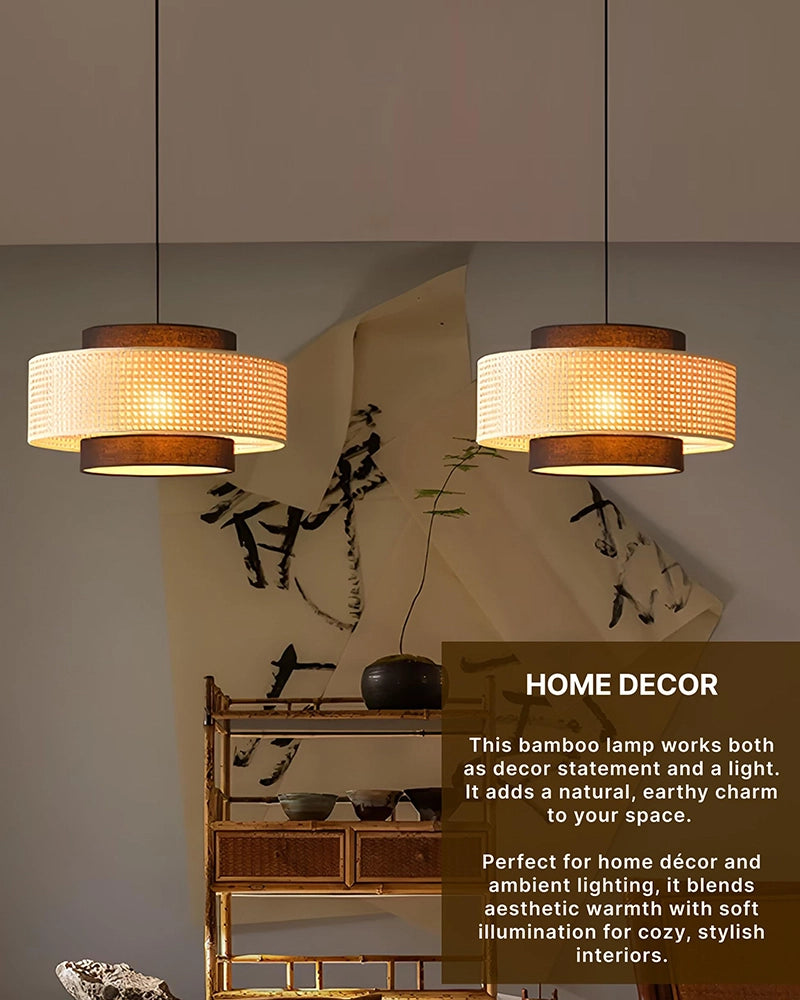 Stylish Rattan Pendant Light for Bedroom and Living Room