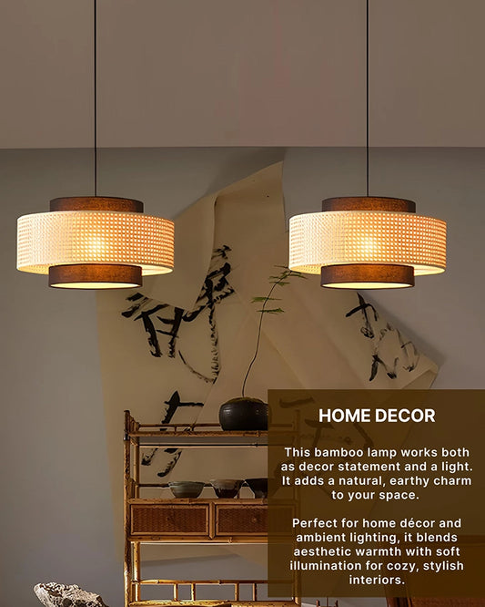 Stylish Rattan Pendant Light for Bedroom and Living Room