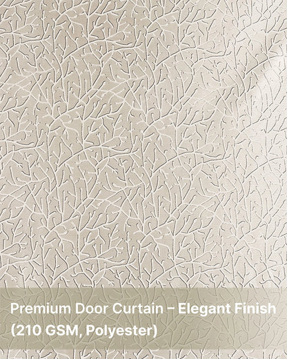 Designer Polyester Eyelet Door Curtain (Cream, 7 ft)