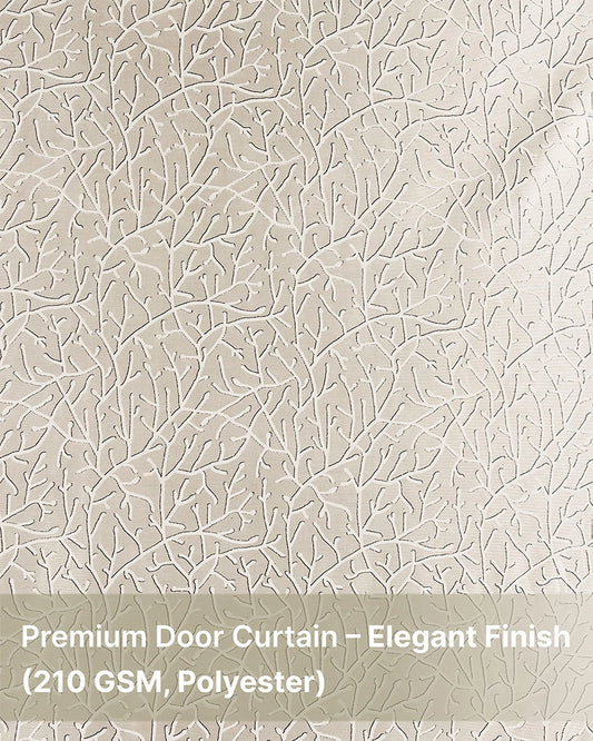Designer Polyester Eyelet Door Curtain (Cream, 7 ft)