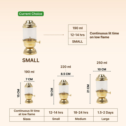 Premium Brass Akhand Diya for Pooja and Festive Worship
