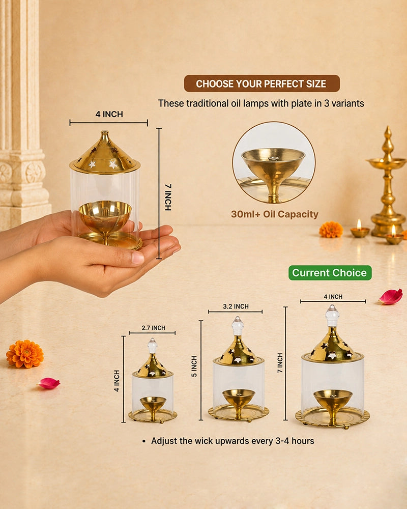 Long-Lasting Premium Akhand Diya for Pooja and Spiritual Decoration