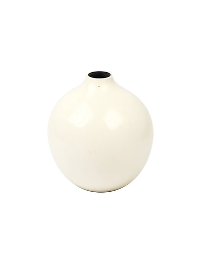Decorative Metal Vase for Living Room Shelf Console and Table Centerpiece