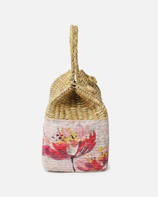 Natural Seagrass Outdoor Food Basket for Picnic, Travel & Meal Storage
