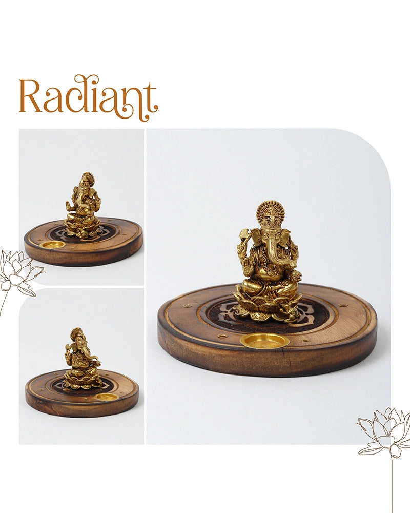 Decorative Brass Lord Ganesha Statue for Daily Puja and Home Display