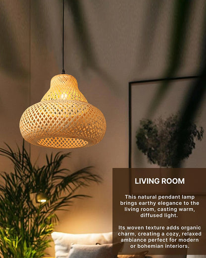 Handmade Bamboo Hanging Light for Living Room and Bedroom
