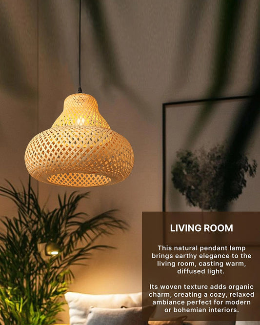 Handmade Bamboo Hanging Light for Living Room and Bedroom