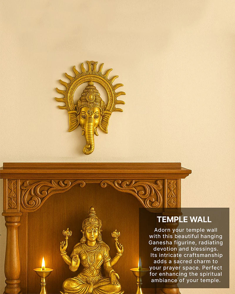 Lord Ganesha Statue, God Idol for Home and Decorative Wall Decor