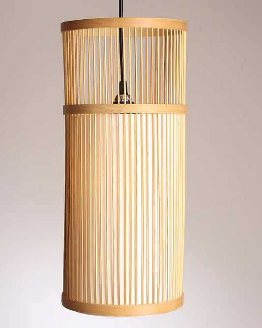 Boho Bamboo Hanging Lamp for Cafe and Home Interiors