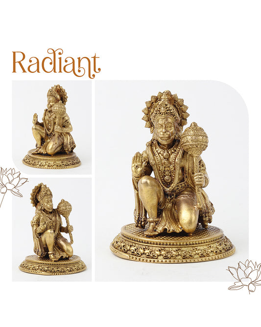 Premium Pure Brass Hanuman Ji Murti for Spiritual Decor and Rituals