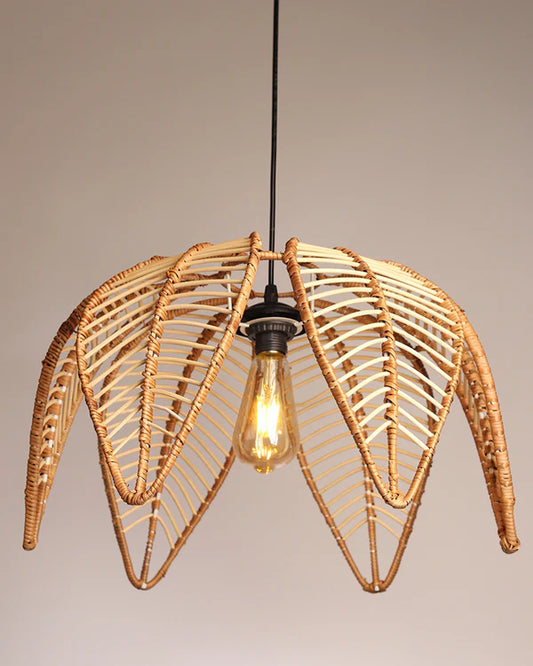 Artistic Rattan Ceiling Light for Cafe and Restaurant