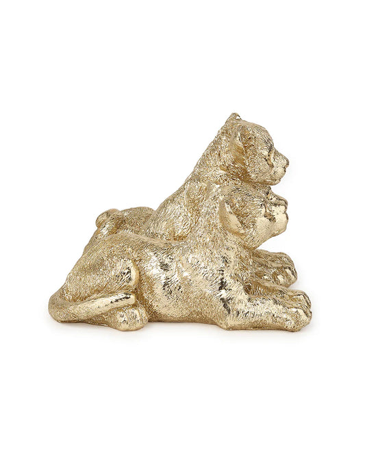 Lion Cub Figurine in Polypropylene for Living Room Display and Gifting
