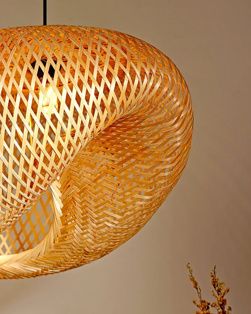 Artistic Bamboo Ceiling Light for Home and Balcony