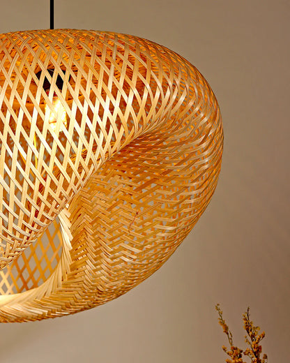 Artistic Bamboo Ceiling Light for Home and Balcony