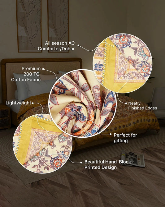 Modern Decorative Pure Cotton Comforter for Aesthetic Bedroom Bedding