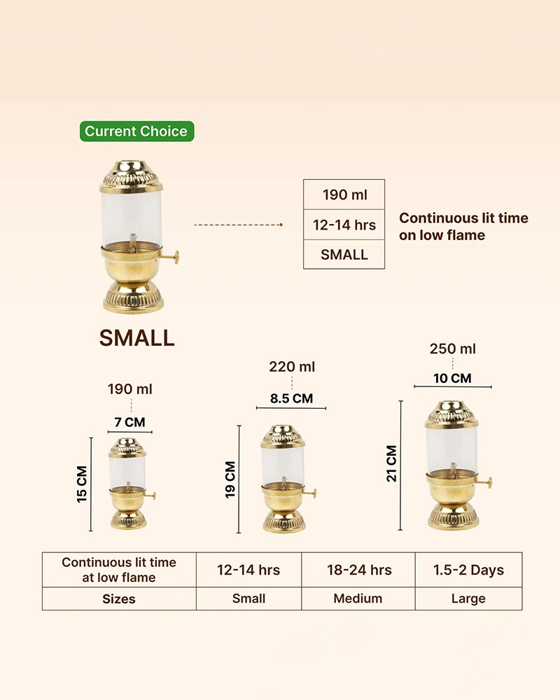 Premium Brass Akhand Diya for Pooja and Festive Worship